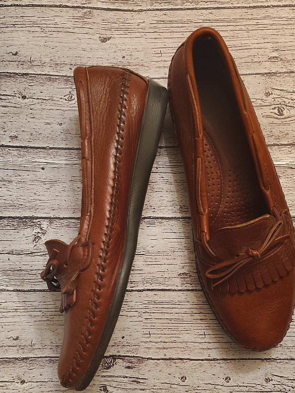 Dexter Tan Leather Moccasin Slip-On with Perforated Insole